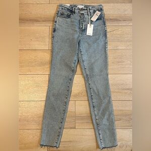 Good American Good Legs Skinny Jeans GLCUF014T Light Blue Size 4 / 27 NWT